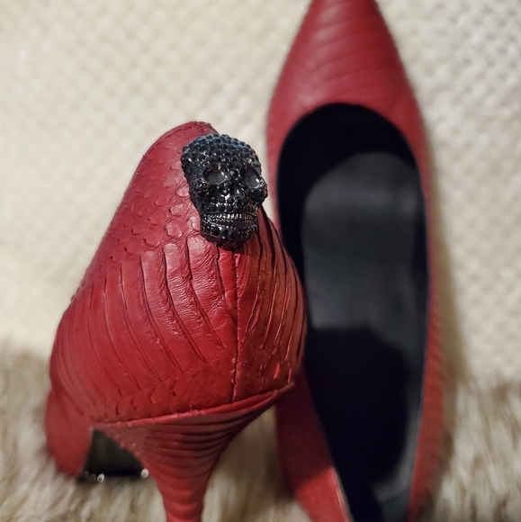 NWOT Zadig & Voltaire red python pointed toe heels/pumps size 36 100%leather - Picture 4 of 8